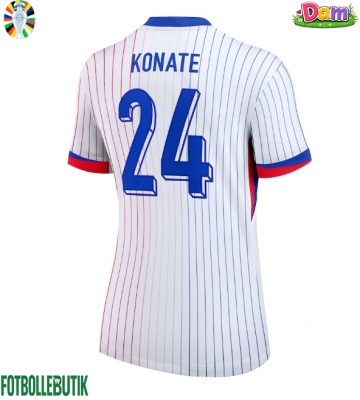 Frankrike Ibrahima Konate #24 Bortatröja Kvinnor EM 2024 Kortärmad